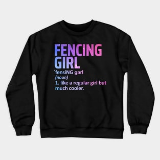 fencing girl Crewneck Sweatshirt